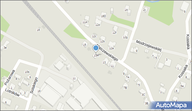 Jaworzno, Malczewskiego Jacka, 13A, mapa Jaworzno