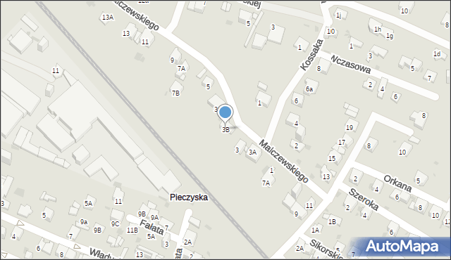 Jaworzno, Malczewskiego Jacka, 3B, mapa Jaworzno