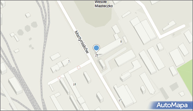 Jaworzno, Martyniaków, 15, mapa Jaworzno