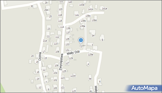 Jaworzno, Mały Dół, 1, mapa Jaworzno