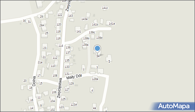 Jaworzno, Mały Dół, 3A, mapa Jaworzno