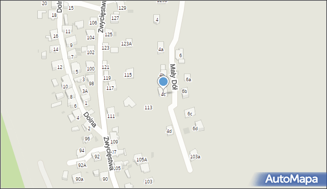 Jaworzno, Mały Dół, 4c, mapa Jaworzno