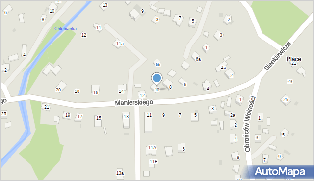 Jedlicze, Manierskiego Wincentego, 10, mapa Jedlicze