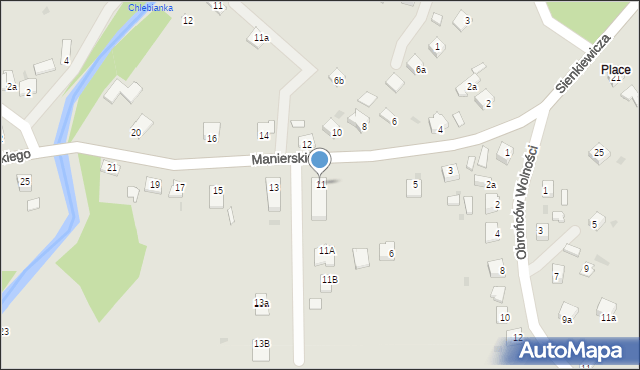 Jedlicze, Manierskiego Wincentego, 11, mapa Jedlicze