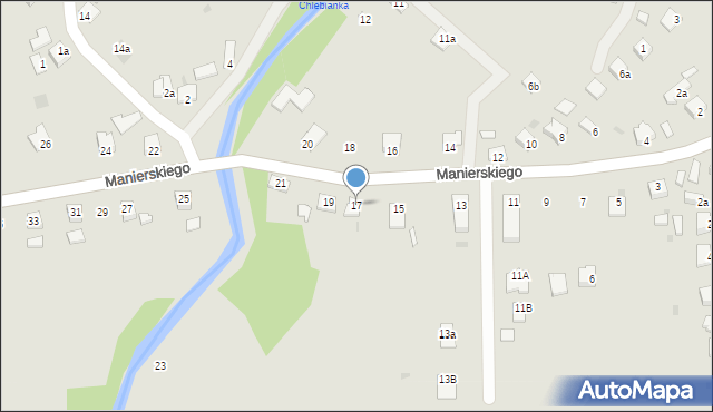 Jedlicze, Manierskiego Wincentego, 17, mapa Jedlicze