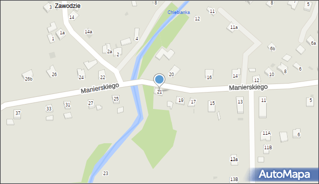 Jedlicze, Manierskiego Wincentego, 21, mapa Jedlicze