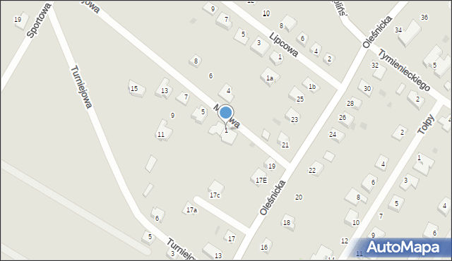 Jelcz-Laskowice, Majowa, 1, mapa Jelcz-Laskowice