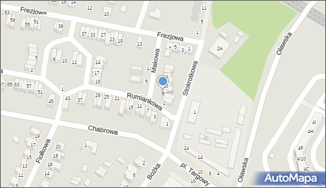 Jelcz-Laskowice, Makowa, 6, mapa Jelcz-Laskowice