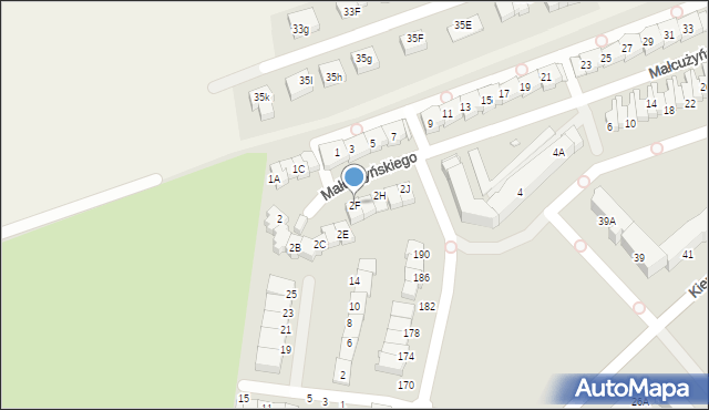 Jelenia Góra, Małcużyńskiego Witolda, 2F, mapa Jelenia Góra