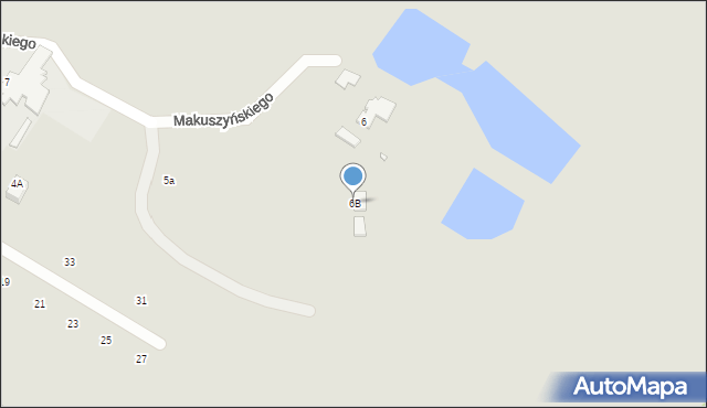 Jelenia Góra, Makuszyńskiego Kornela, 6B, mapa Jelenia Góra