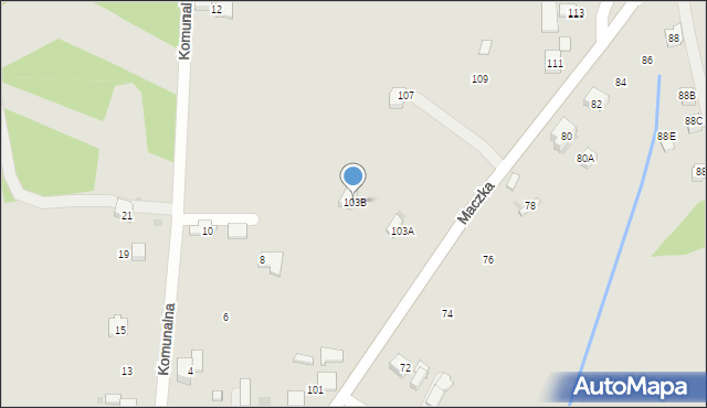 Jordanów, Maczka Stanisława, gen., 103B, mapa Jordanów