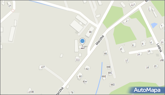 Jordanów, Maczka Stanisława, gen., 113, mapa Jordanów
