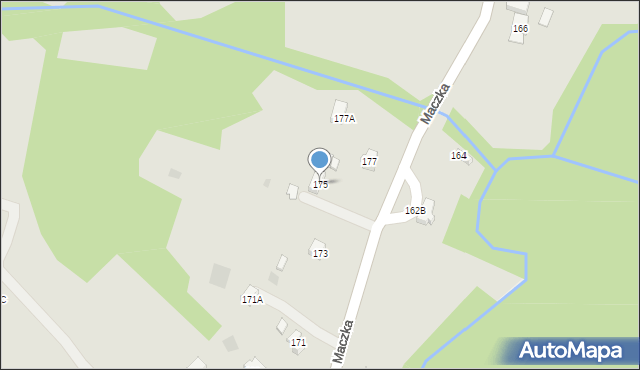 Jordanów, Maczka Stanisława, gen., 175, mapa Jordanów