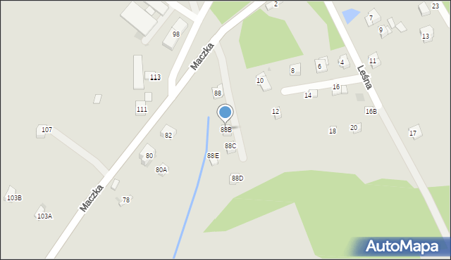 Jordanów, Maczka Stanisława, gen., 88B, mapa Jordanów