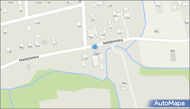 Jordanów, Malejowska, 132A, mapa Jordanów