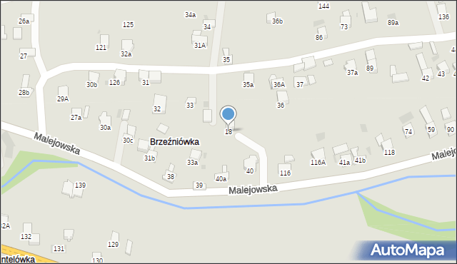 Jordanów, Malejowska, 18, mapa Jordanów