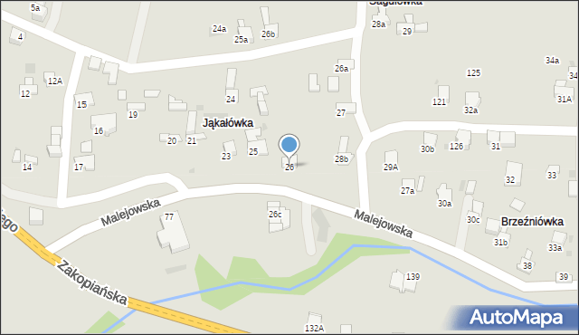 Jordanów, Malejowska, 26, mapa Jordanów