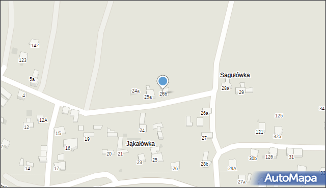 Jordanów, Malejowska, 26b, mapa Jordanów