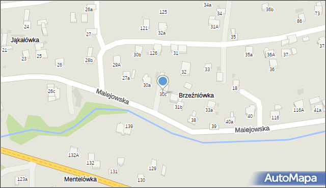 Jordanów, Malejowska, 30c, mapa Jordanów