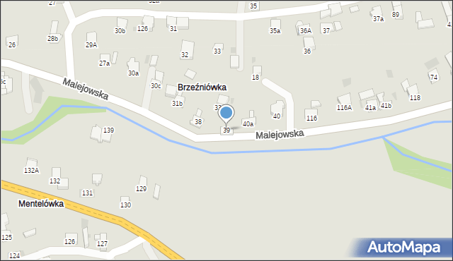 Jordanów, Malejowska, 39, mapa Jordanów