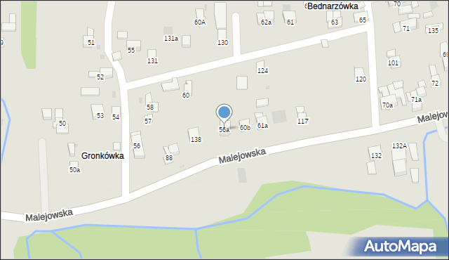 Jordanów, Malejowska, 56a, mapa Jordanów