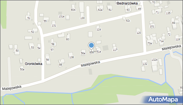 Jordanów, Malejowska, 60b, mapa Jordanów