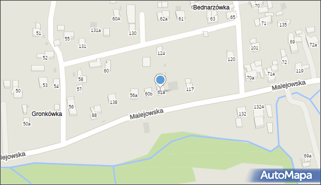 Jordanów, Malejowska, 61a, mapa Jordanów