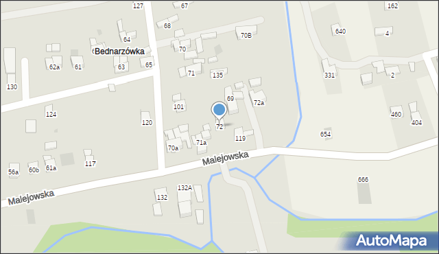 Jordanów, Malejowska, 72, mapa Jordanów