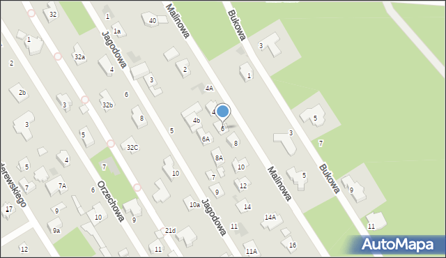 Józefów, Malinowa, 6, mapa Józefów