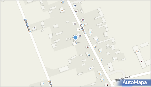 Juchnowiec Dolny, Majowa, 15, mapa Juchnowiec Dolny