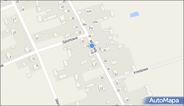 Juchnowiec Dolny, Majowa, 29, mapa Juchnowiec Dolny