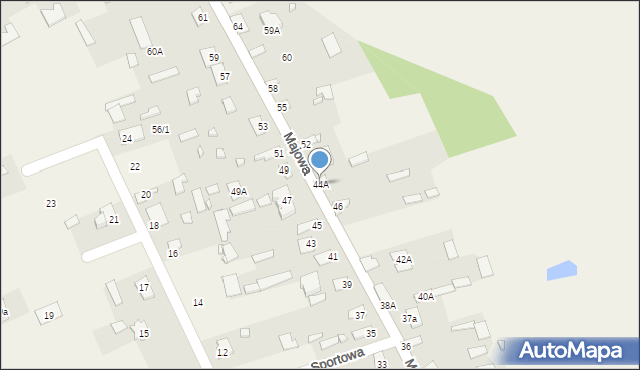 Juchnowiec Dolny, Majowa, 48, mapa Juchnowiec Dolny