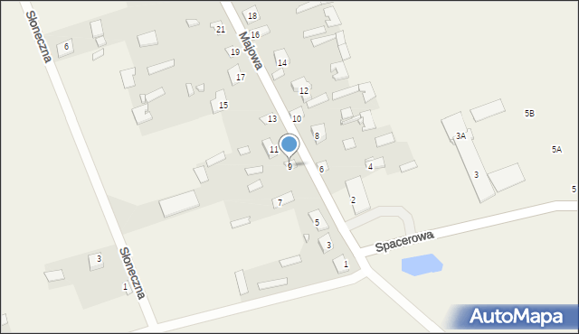 Juchnowiec Dolny, Majowa, 9, mapa Juchnowiec Dolny