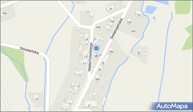 Jugów, Małachowskiego Stanisława, 36b, mapa Jugów