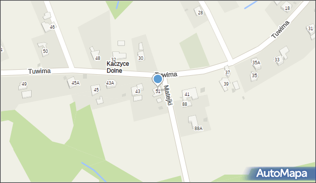 Kaczyce, Matejki Jana, 51, mapa Kaczyce