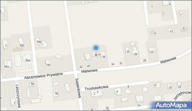 Kalinówka, Malwowa, 38, mapa Kalinówka