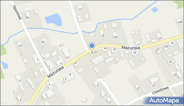 Kalinowo, Mazurska, 12, mapa Kalinowo