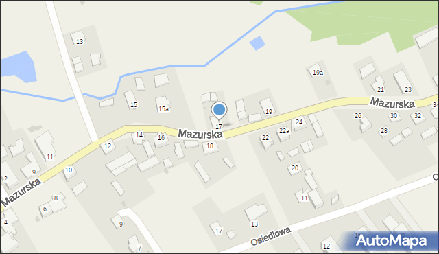 Kalinowo, Mazurska, 17, mapa Kalinowo