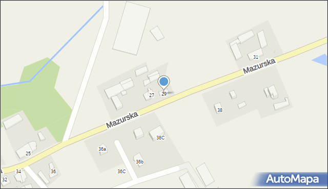 Kalinowo, Mazurska, 29, mapa Kalinowo