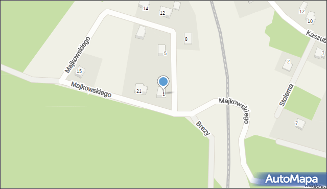 Kalisz, Majkowskiego Aleksandra, dr., 1, mapa Kalisza