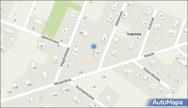 Kalonka, Malwowa, 1, mapa Kalonka