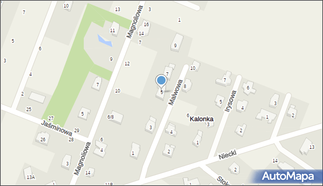 Kalonka, Malwowa, 5, mapa Kalonka