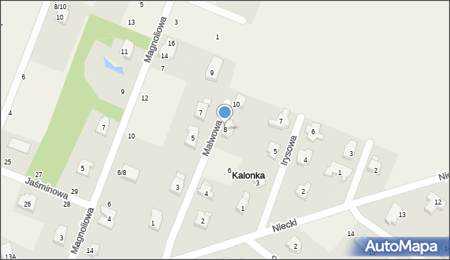 Kalonka, Malwowa, 8, mapa Kalonka