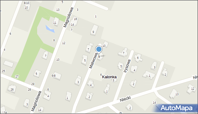 Kalonka, Malwowa, 8, mapa Kalonka