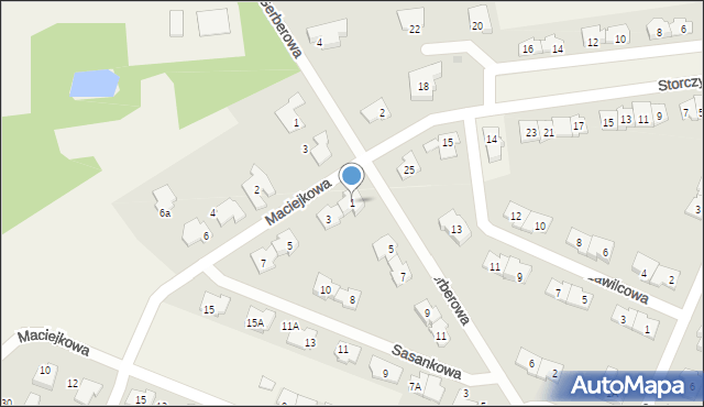 Kanie, Maciejkowa, 1, mapa Kanie