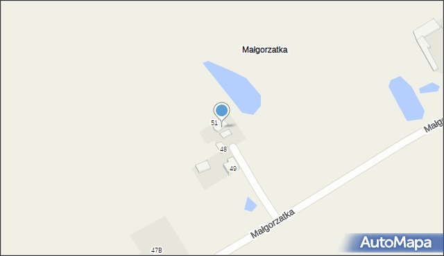 Karbowo, Małgorzatka, 51A, mapa Karbowo
