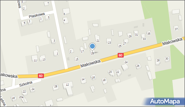 Karniewo, Makowska, 19, mapa Karniewo