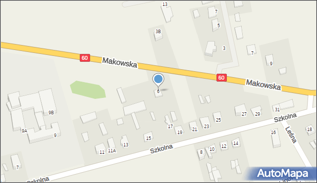 Karniewo, Makowska, 6, mapa Karniewo