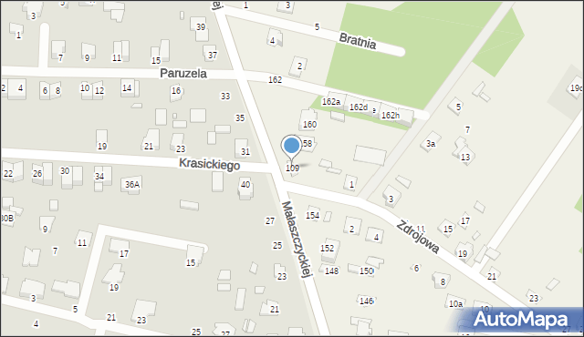 Karolina, Małaszczyckiej Zuzanny, 156, mapa Karolina