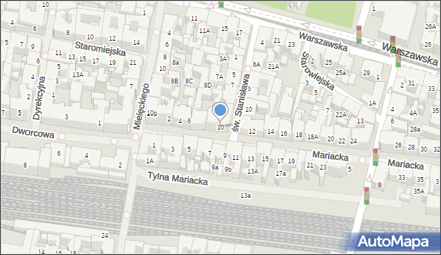 Katowice, Mariacka, 10, mapa Katowic